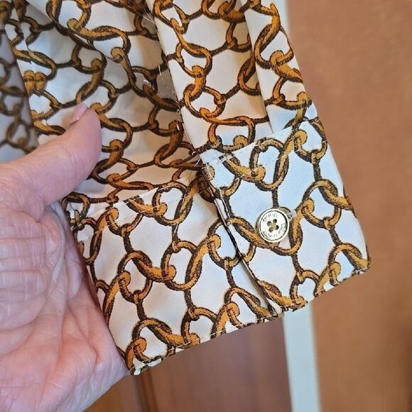 MICHAEL KORS Chic Geometric Print Blouse, NWOT! - Picture 6 of 7